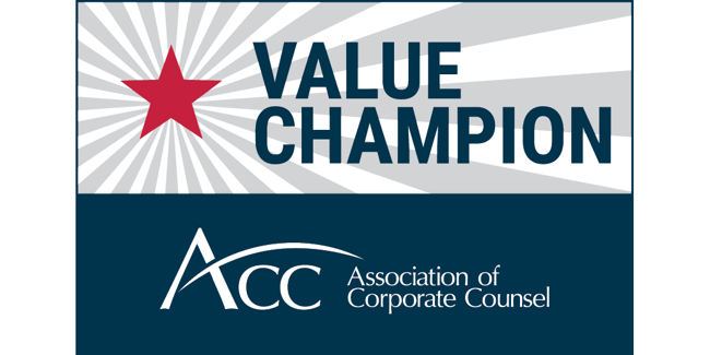 LexCheck is a 2021 “Value Champion,” recognized as a leading partner in the contract approval process.